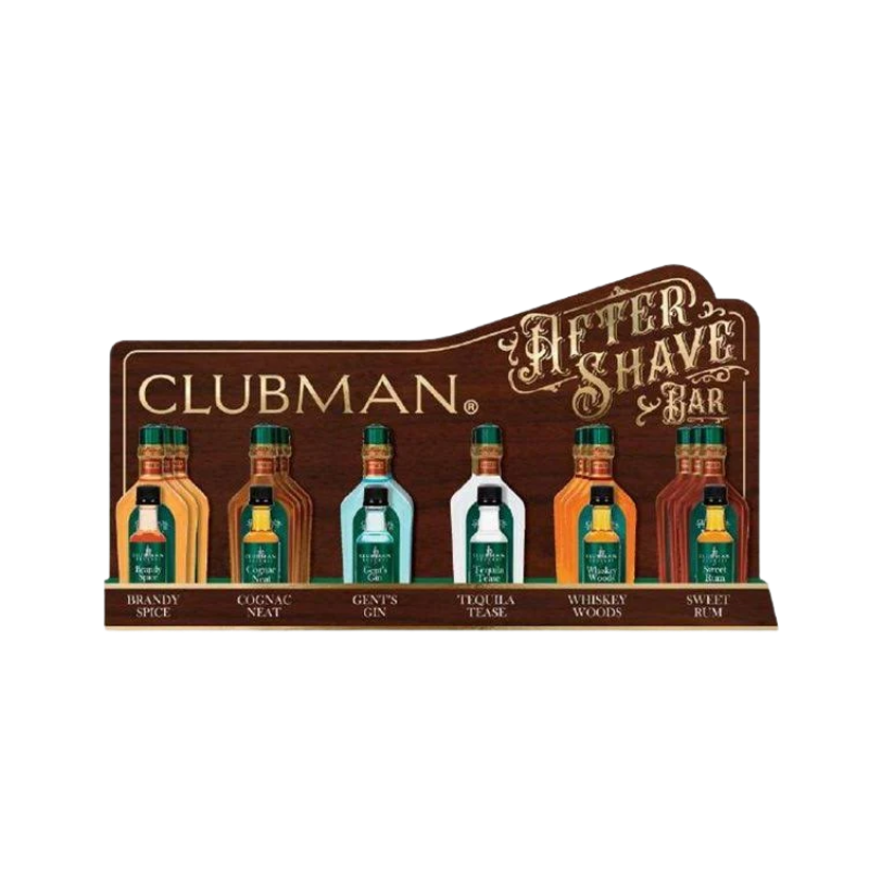Clubman Pinaud Shave Bar Display – Présentoir Aftershave Barber Shop