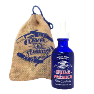 Huile barbe PREMIUM cuir ambré