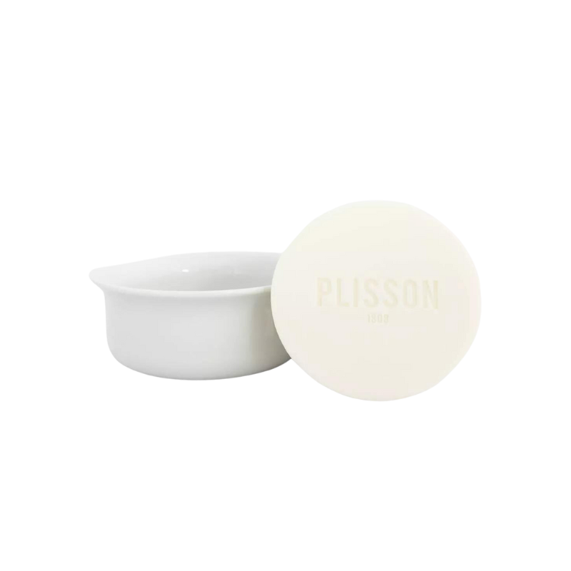 Savon et bol à barbe en porcelaine