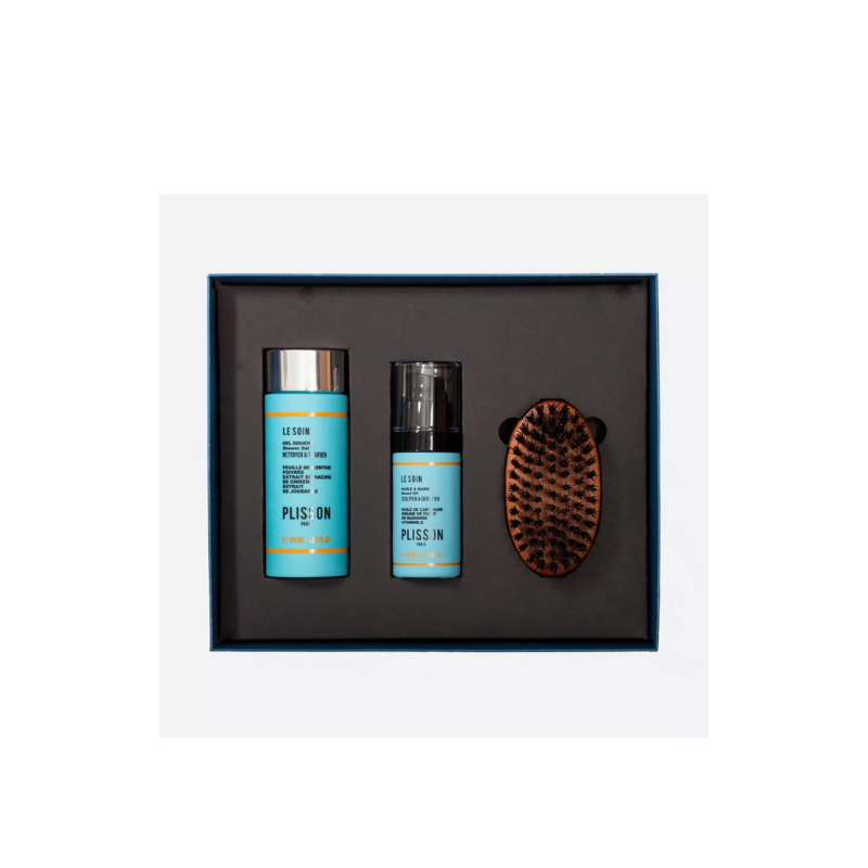 Coffret barbe prestige avec brosse à barbe - Barbe d'Ange